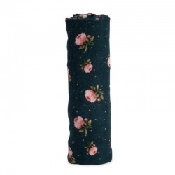 MUSELINA ALGODÓN midnight rose LITTLE UNICORN