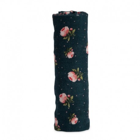 MUSELINA ALGODÓN midnight rose LITTLE UNICORN