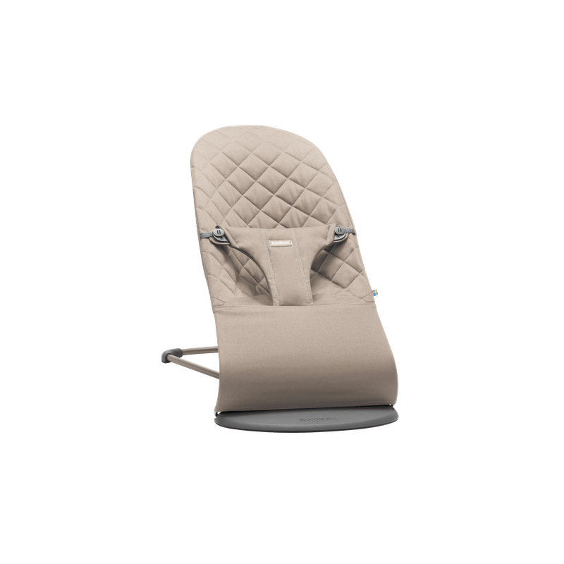 hamaca bliss cotton de babybjorn en color gris arena.