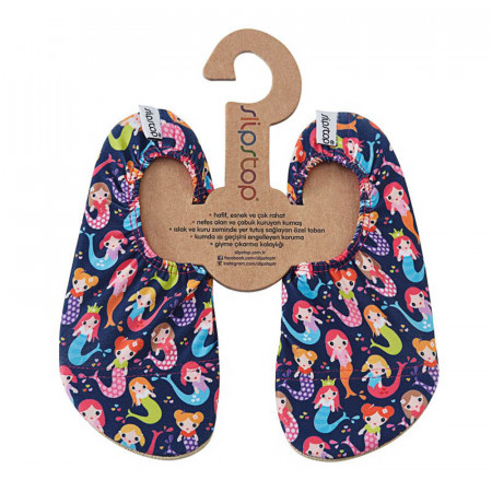 Calcetin de niño antideslizante de Slipstop en estampado mermaid