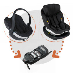 Pack modular system besafe izi go modular x1 i size e izi modular x1 i size con base isofix x1 en el color fresh black cab