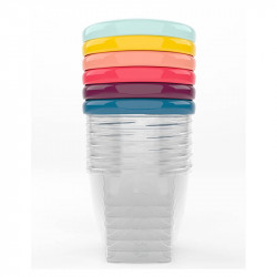 Recipientes para alimentos Babybols de Babymoov. Set de 6 recipientes de 250 ml cada uno.