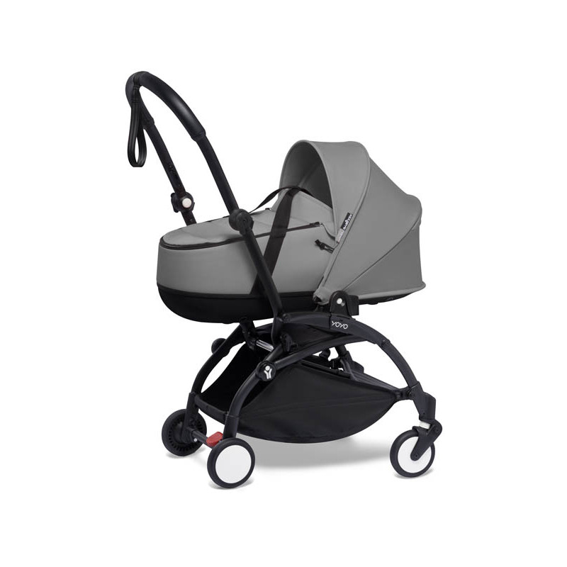 bassinet color gris chasis negro