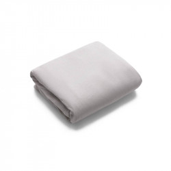 sabana bajera de algodón para la cuna de viaje bugaboo stardust en el color mineral white