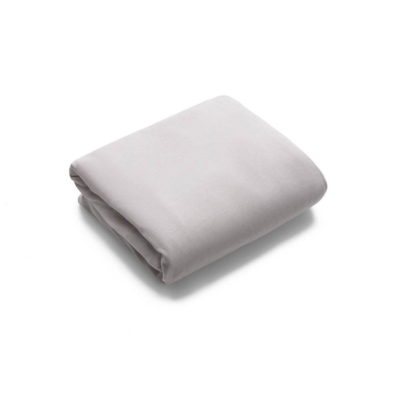sabana bajera de algodón para la cuna de viaje bugaboo stardust en el color mineral white