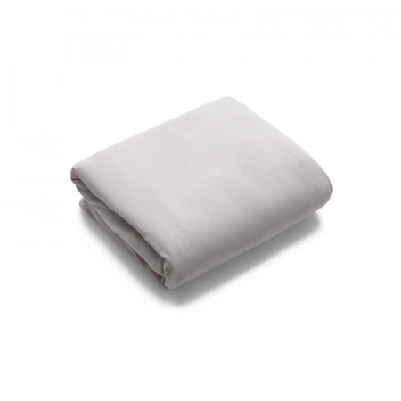 sabana bajera de algodón para la cuna de viaje bugaboo stardust en el color mineral white
