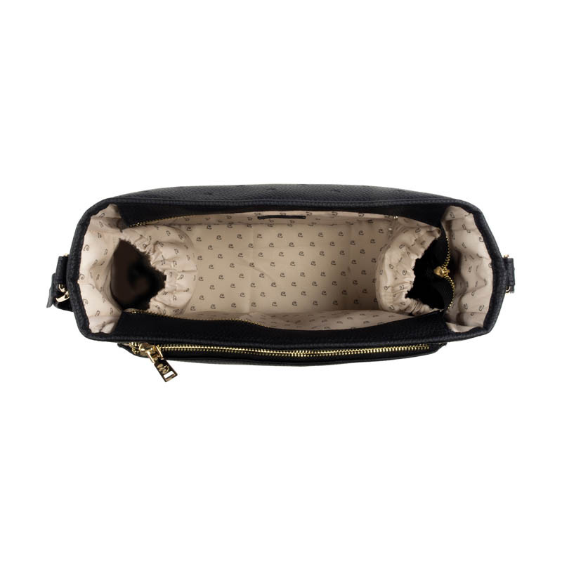 Bolso organizador London de pasito a pasito, interior vista desde arriba.