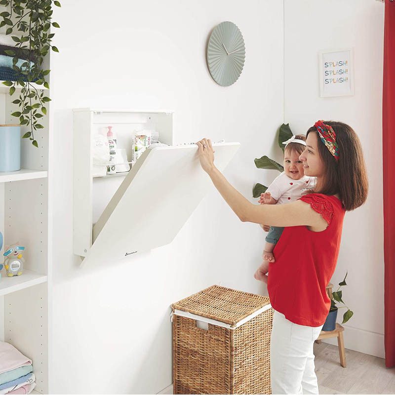 cambiador de pared plouf de badabulle