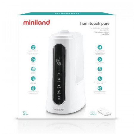 Humidificador Humitouch Pure de Miniland. Un humidificador de ozono que consigue purificar el aire.
