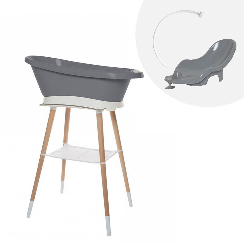 bebe jou bañera sense LED en color griffin grey