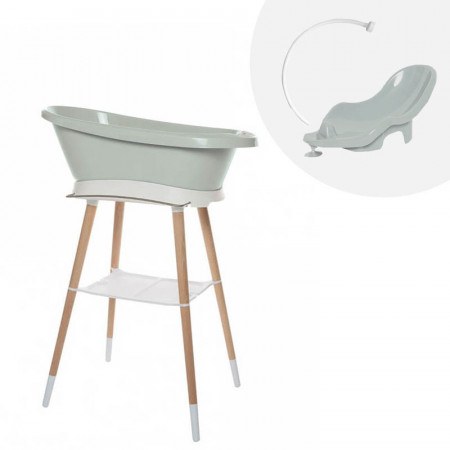 bebe jou bañera sense LED en color sky green