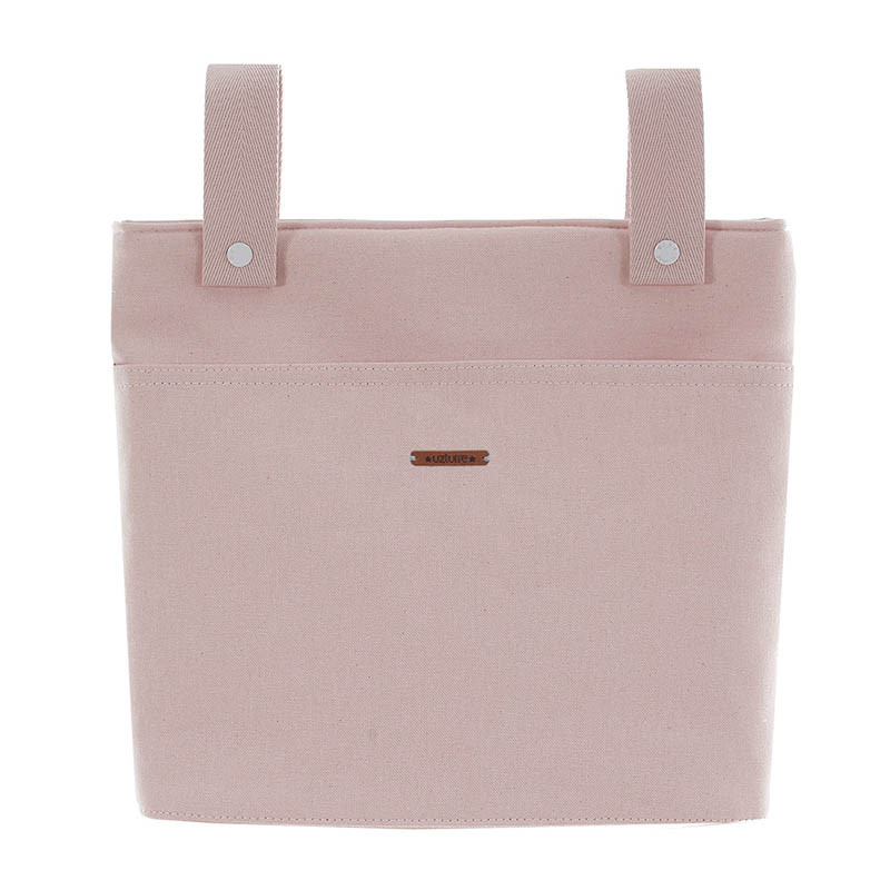 bolso talega TB lino de uzture en el color piedra rosa empolvado