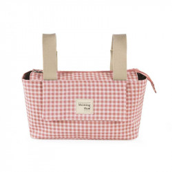 Bolso organizador de la colección I love vichy de Walking Mum en color rosa.