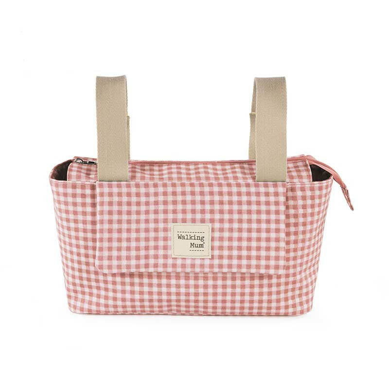 Bolso organizador de la colección I love vichy de Walking Mum en color rosa.