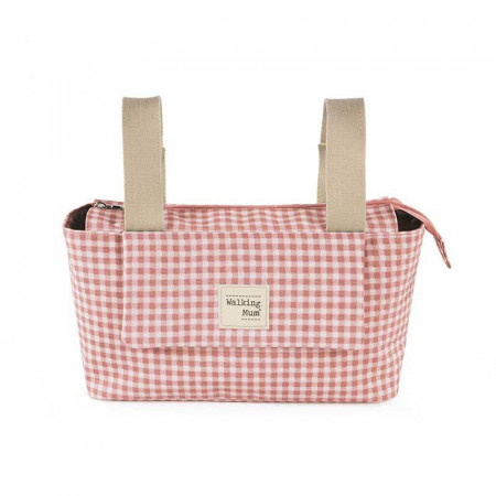 Bolso organizador de la colección I love vichy de Walking Mum en color rosa.