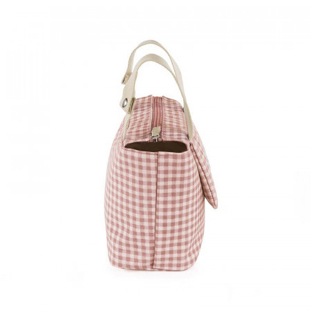 Bolso organizador de la colección I love vichy de Walking Mum, con asas cortas para ponerla a cualquier silla de paseo.