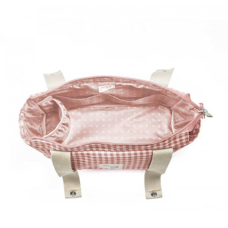 Bolso organizador de la colección I love vichy de Walking Mum, con varios bolsillos, exteriores e interiores.