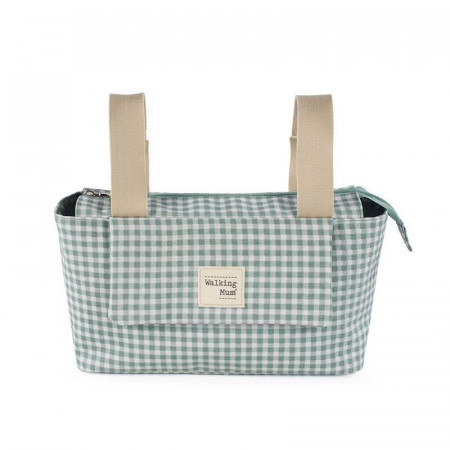 Bolso organizador de la colección I love vichy de Walking Mum en color verde.