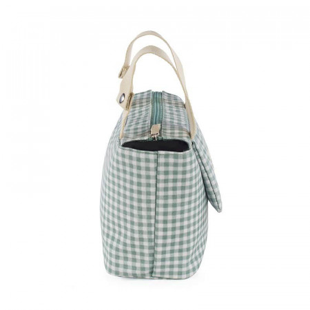 Bolso organizador de la colección I love vichy de Walking Mum, con asas cortas para ponerla a cualquier silla de paseo.