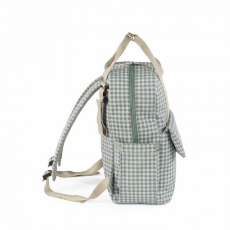 Mochila de la Colección I love vichy de Walking Mum, ideal para llevar tus cosas y las de tu bebé a todos sus paseos.