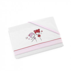 sabanas para cuna modelo 42 de d'peques en color rosa