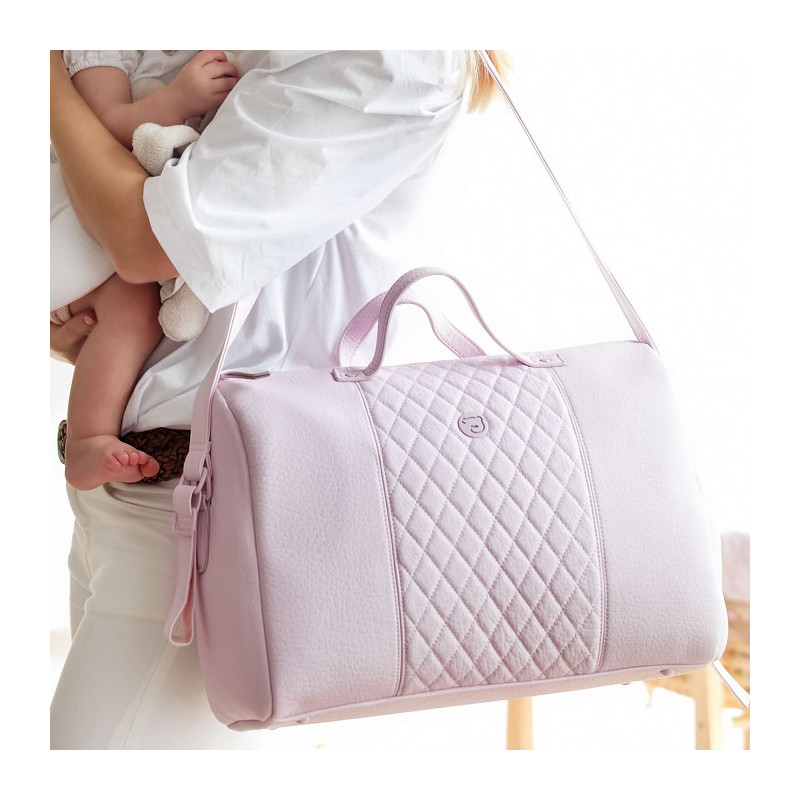 bolso de paseo María de pasito a pasito en color rosa