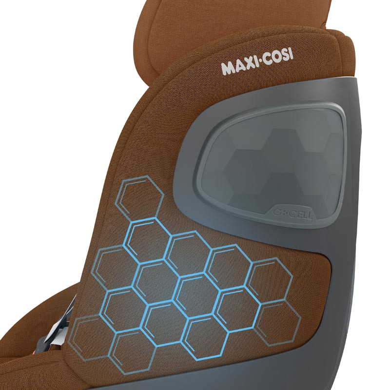 silla de coche pearl 360 de maxi cosi en el color authentic cognac