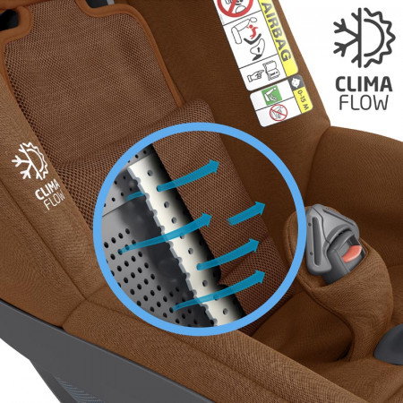 silla de coche pearl 360 de maxi cosi en el color authentic cognac