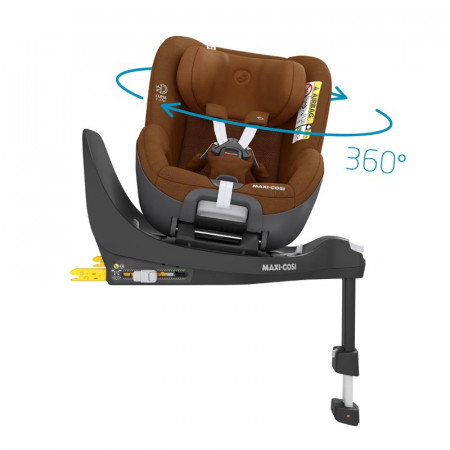 silla de coche pearl 360 de maxi cosi en el color authentic cognac