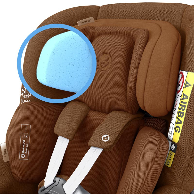 silla de coche pearl 360 de maxi cosi en el color authentic cognac