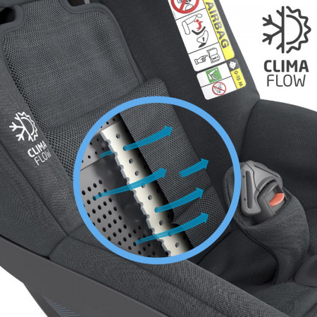 silla de coche pearl 360 de maxi cosi en el color authentic black