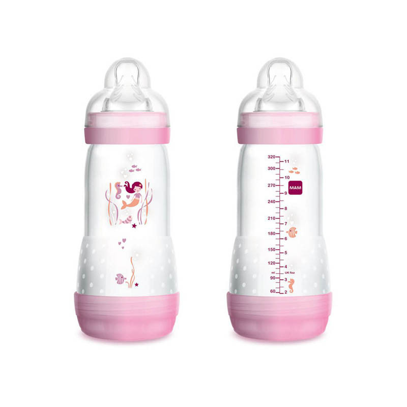 biberon anti colicos easy start de 320 ml de mam en color quartz rose