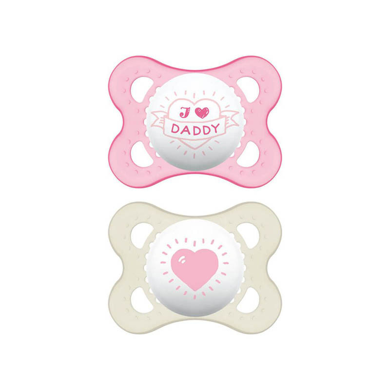 chupetes de látex original 0+ de mam en color quartz rose (daddy)