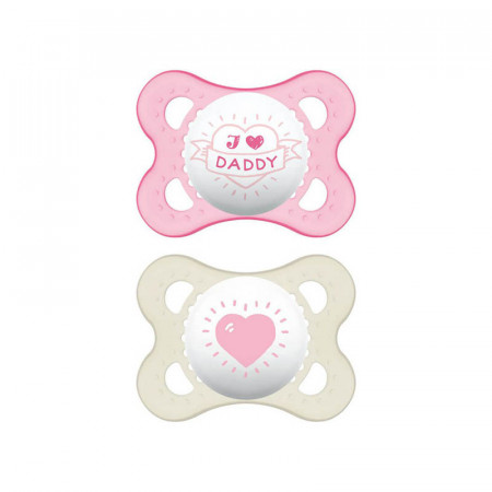 chupetes de látex original 0+ de mam en color quartz rose (daddy)