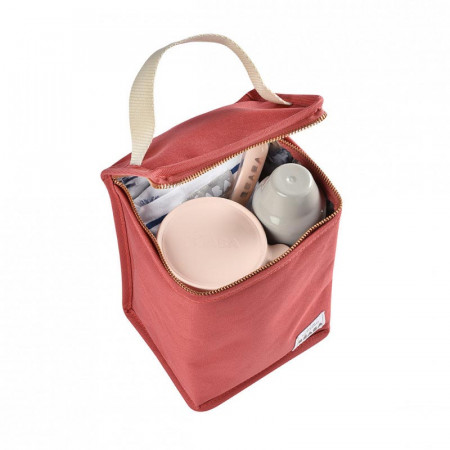 bolsa isotermica de beaba en el color terracota