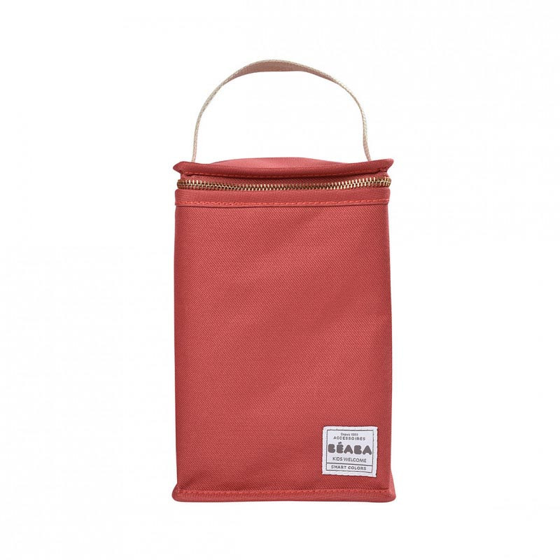 bolsa isotermica de beaba en el color terracota