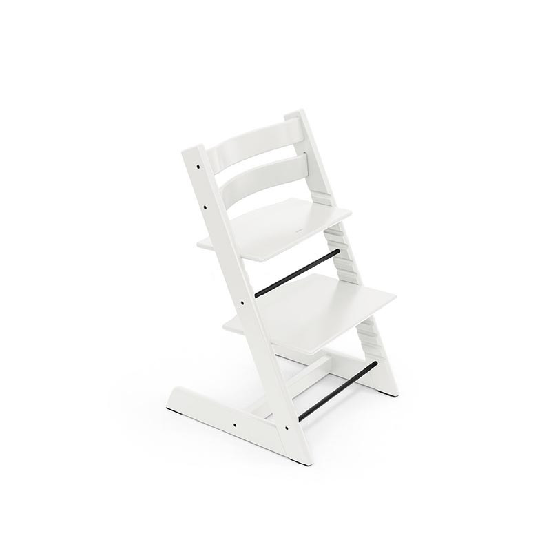 Trona Tripp Trapp de Stokke con baby set en color blanco.