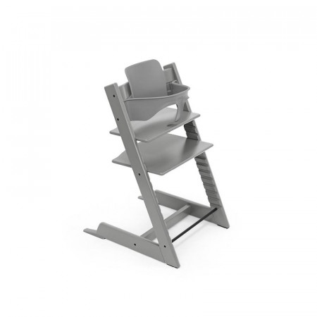 Trona Tripp Trapp de Stokke con baby set en el color gris tormenta
