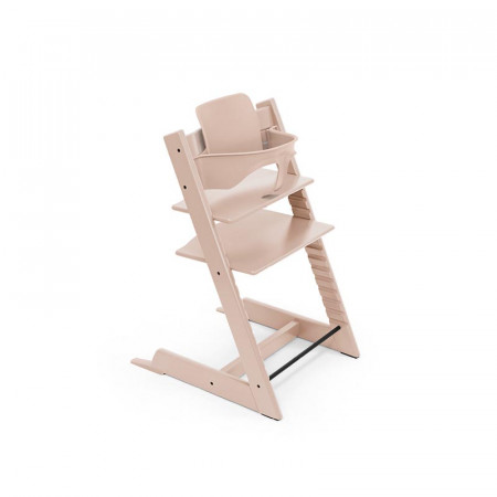 Trona Tripp Trapp de Stokke con baby set en color serene pink.