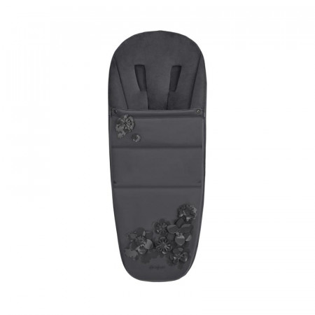 saco para silla de paseo de la colección simply flowers de cybex en el color dream grey