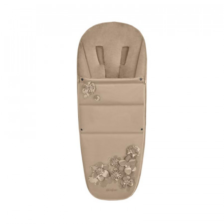 saco para silla de paseo de la colección simply flowers de cybex en el color nude beige