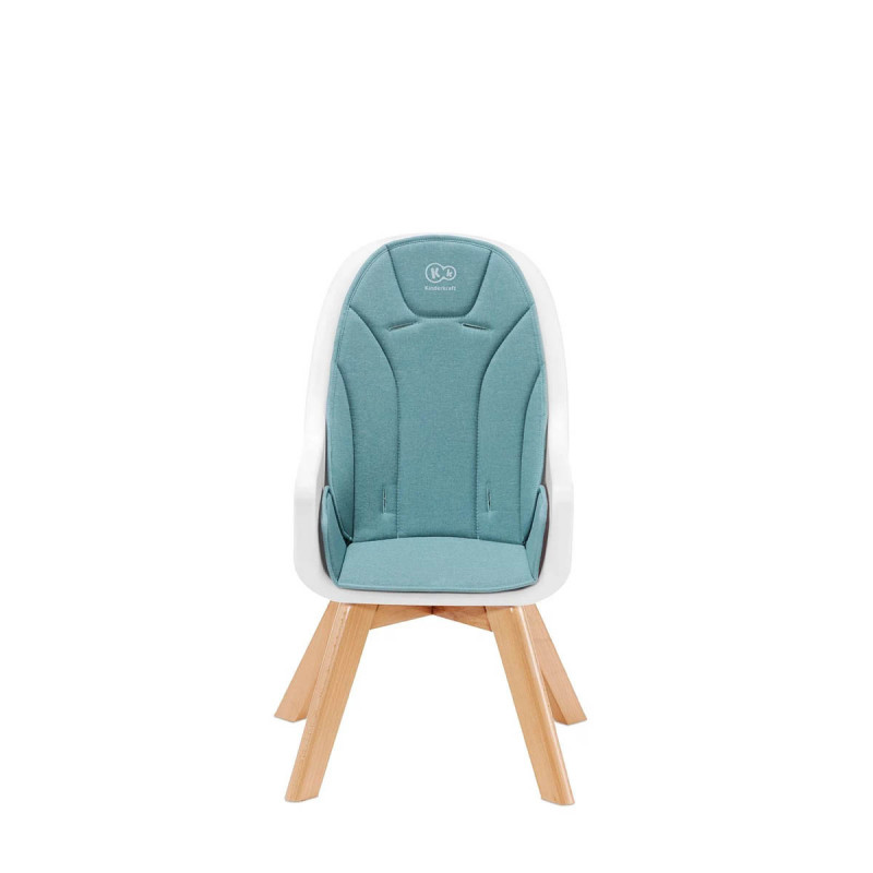 Trona Tixi 2 en 1 de Kinderkraft, con un asiento que tiene una plantilla desmontable, impermeable y lavable.