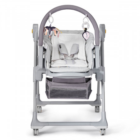 Trona y hamaca Lastree 2 en 1 de Kinderkraft, cuenta con asiento ajustable en 3 niveles, incluyendo la posición tumbada.