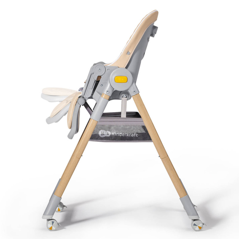 Trona y hamaca Lastree 2 en 1 de Kinderkraft, tiene un reposapiés ajustable para dar el apoyo adecuado a las piernas.