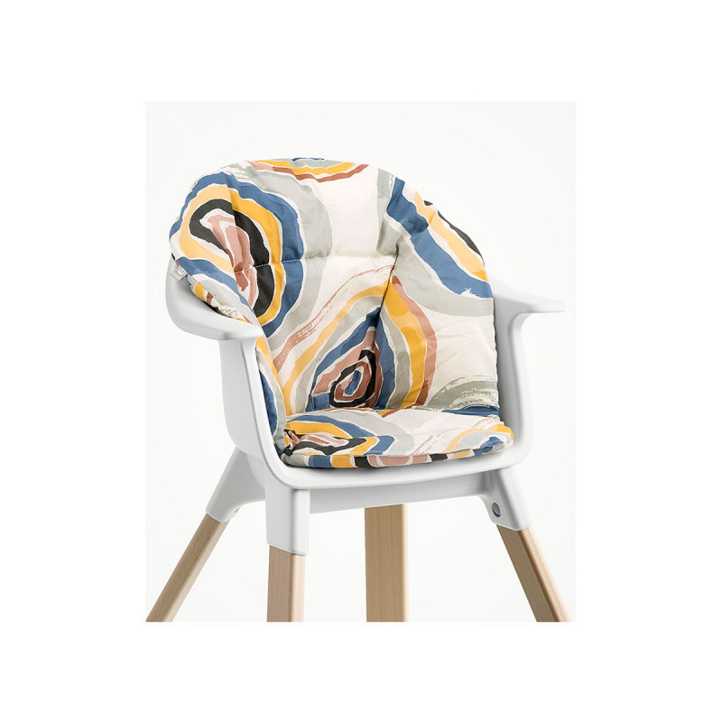 Cojín trona Clikk de Stokke, hecho de algodón suave y transpirable.