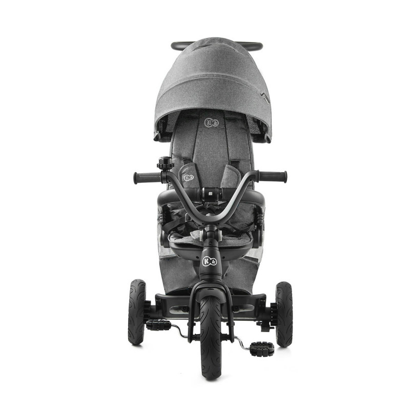 kinderkraft easytwist triciclo 5 en 1 gris frente