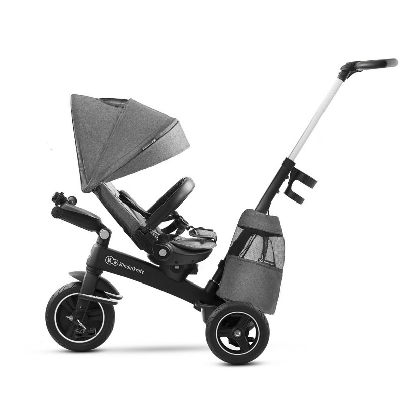 kinderkraft easytwist triciclo 5 en 1 gris contramarcha