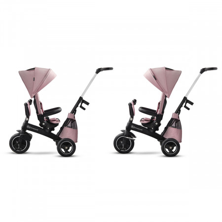kinderkraft easytwist triciclo 5 en 1 rosa contramarcha y a favor de marcha
