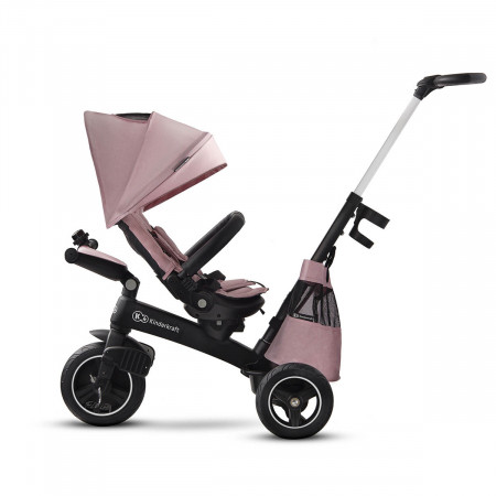 kinderkraft easytwist triciclo 5 en 1 rosa  contramarcha