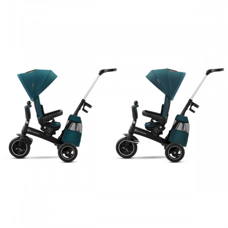 kinderkraft easytwist triciclo 5 en 1 verde contramarcha y a favor de marcha